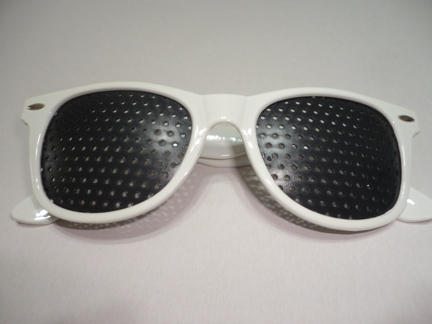 White Pinhole Glasses